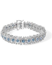 Haus of Brilliance - 14K 10.0 Cttw And Diamond Vintage-Inspired Floral Cluster Link Bracelet - Lyst
