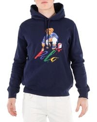 Polo Ralph Lauren - Bear Motif Ribbed-Hem Hoodie - Lyst