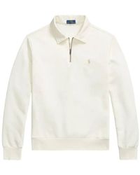 Polo Ralph Lauren - Loopback Fleece Quarter-Zip Sweatshirt - Lyst