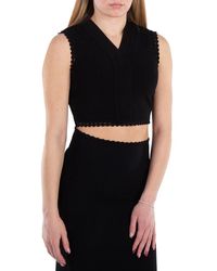 Victoria Beckham - Scallop Trim Tank Top - Lyst