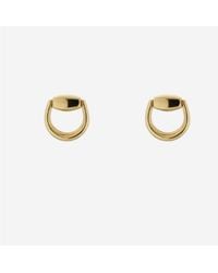 Gucci - Horsebit Stud Earrings - Lyst