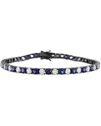 Amour - 15 1/2 Ct Tgw Created And Sapphire Tennis Bracelet - Lyst