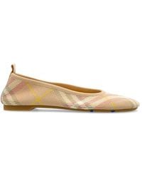 Burberry - Check Jacquard Ballet Flats, Brand Size 36 Us - Lyst