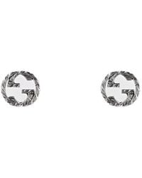 Gucci - Interlocking G Stud Earrings - Lyst
