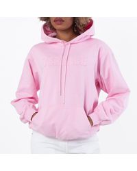 Versace - Fringed Embroidered Logo Hoodie, Brand Size 40 Us - Lyst