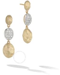 Marco Bicego - Siviglia Collection 18k Yellow Gold And Diamond Triple Drop Earrings - Lyst