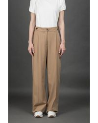 Moorer - Light Wide Trousers - Lyst