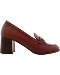 Ferragamo - Ferragamo Gancini Ornament Heeled Loafers - Lyst