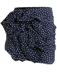 Bally - Ardeola Polka-Dot Ruched Mini Skirt, Brand Size 40 Us - Lyst