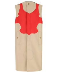 Burberry - Soft Fawn Reconstructed-print Sleeveless Car Coat - Lyst