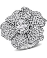Created Forever - 8 1/5Ct Tw Lab-Grown Diamond Cocktail Flower Ring - Lyst
