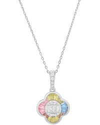 Kylie Harper - Sterling Pastel Multi-Color Clover Pendant Necklace - Lyst