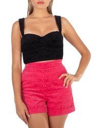 Moschino - Fantasy Print All-Over Logo Crop Top - Lyst