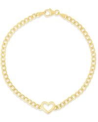 Kylie Harper - Ladies 14K Heart Charm Curb Bracelet - Lyst