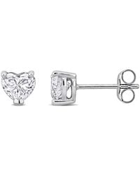 Created Forever - 1Ct Tw Heart-Shaped Lab-Grown Diamond Stud Earrings - Lyst