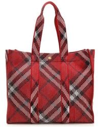 Burberry - Medium Check Jacquard Shopper Tote - Lyst