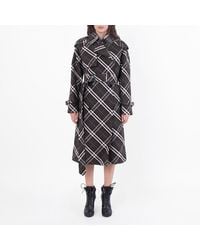 Burberry - Snug Check-Print Long Trench Coat, Brand Size 8 Us - Lyst