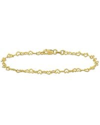 Amour - 3Mm Heart Link Anklet - Lyst