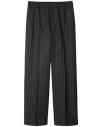 Burberry - Pinstripe Wool Tailored Trousers, Brand Size 48 Waist - Lyst