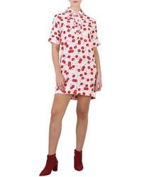 Essentiel Antwerp - Cherry Print Short Sleeve Dress, Brand Size 34 (Us - Lyst