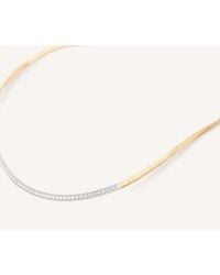 Marco Bicego - 18Kt Coil Necklace With Diamond Bar Cg851_B_Yw_M5 - Lyst