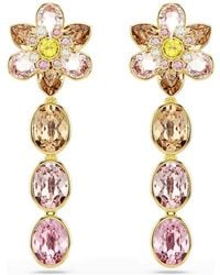 Swarovski - Idyllia Multicolored Mixed Cuts Drop Earrings - Lyst