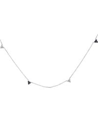 Haus of Brilliance - 14K 1/5 Cttw Diamond And Sapphire Trio Cluster Station Necklace - Lyst