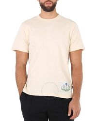 Gcds - Whitecup Grey Roses Logo-print T-shirt - Lyst