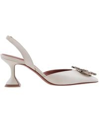 AMINA MUADDI - Begum 70 Satin Slingback Pumps, Brand Size 35 Us - Lyst