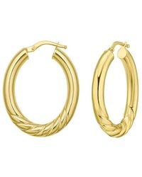 Tresorra - 14K Twisted Medium Hoop Earrings - Lyst