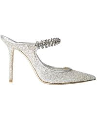 Jimmy Choo - Bing 100 Glitter Tulle Mules, Brand Size 35.5 Us - Lyst