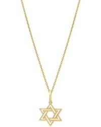 Tresorra - 14K Star Of David Pendant Necklace - Lyst