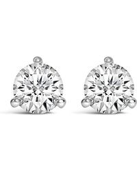 Haus of Brilliance - 14K 1/2 Cttw 3-Prong Martini Set Brilliant Solitaire Lab Grown Diamond Stud Earrings - Lyst