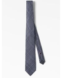 Brunello Cucinelli - Linen Silk Plaid Tie, One Size - Lyst