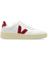 Veja - V-90 Leather Low-Top Sneakers - Lyst