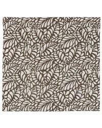 Brunello Cucinelli - Leaf-Patterned Scarf - Lyst