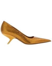 Ferragamo - Eva 55 Laminated Riace Pumps - Lyst