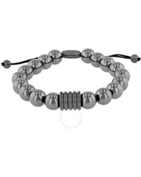 Robert Alton - Stainless Steel Hematite Bead Bolo Bracelet - Lyst