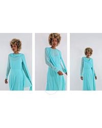 Fendi - Foulard Collar Midi Chiffon Dress, Brand Size 42 Us - Lyst