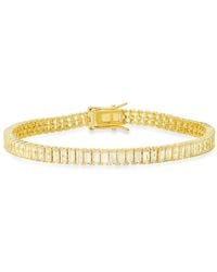 Kylie Harper - 14K Over Baguette-Cut Cubic Zirconia Cz Tennis Bracelet - Lyst