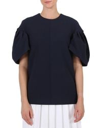 Victoria Beckham - Ladies Knit Tops Tuck Sleeve Top, Brand Size 8 (Us - Lyst