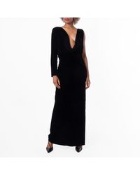 Bally - Deep V-Neck Dress With Signature Strap Detail, Brand Size 36 Us - Lyst