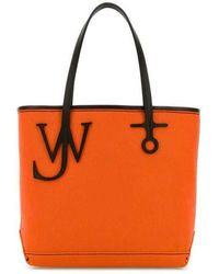 JW Anderson - Canvas Small Anchor Bucket Bag Orangebrown Borse A Mano - Lyst
