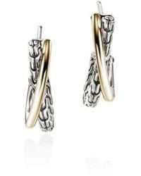 John Hardy - Essential Crossover Earring, Sterling, 20.5Mm - Lyst