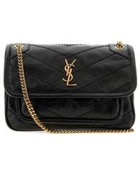 Saint Laurent - Leather Mini Niki Shoulder Bag Nero Borse A Mano - Lyst