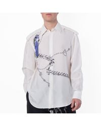 Burberry - Knight Hardware Print Silk Shirt - Lyst