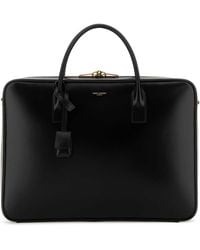 Saint Laurent - Leather Large Sac De Jour Handbag - Lyst