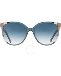 Carolina Herrera - Blue Shaded Cat Eye Sunglasses Ch 0063/s 0hbj/08 58 - Lyst