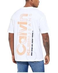 Calvin Klein - Back-Logo Printed Short Sleeves T-Shirt, Brand Size X-Large - Lyst