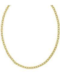 Tresorra - Sterling Plated French Cable Chain Necklace - Lyst